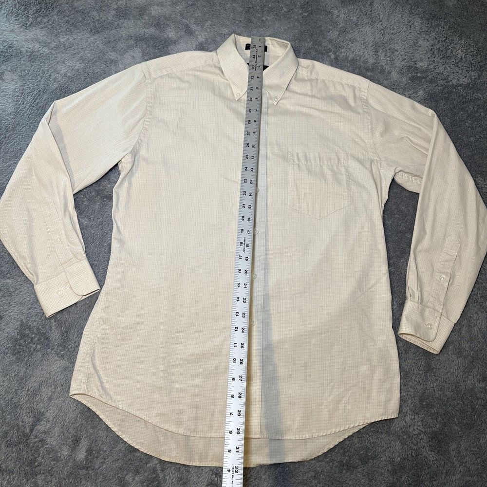 Barrington Mens Shirt Size 15.5 (32/33) Button Up Long Sleeve White Brown Shirt - Picture 8 of 16